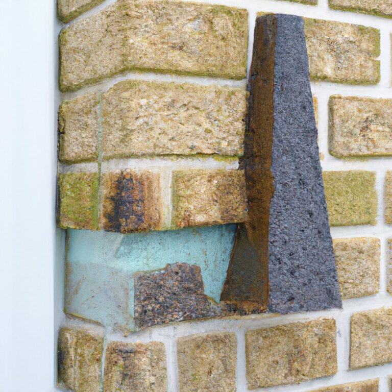 cracked chimney brick